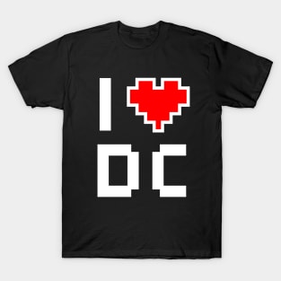 I Love DC - Pixel heart for Washington DC gamer T-Shirt